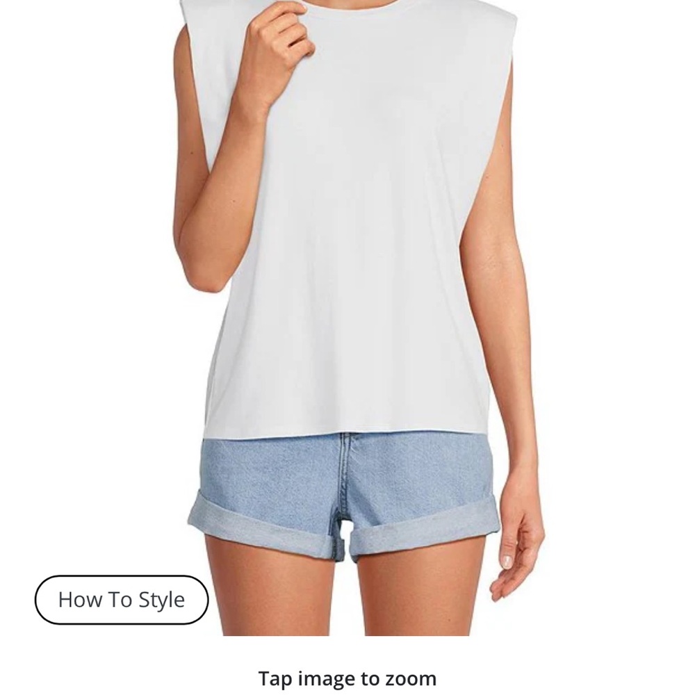 Gianni Bini muscle tank with shoulder pads